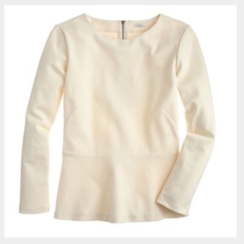 NWT J. Crew Ponte Peplum Shirt